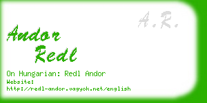 andor redl business card